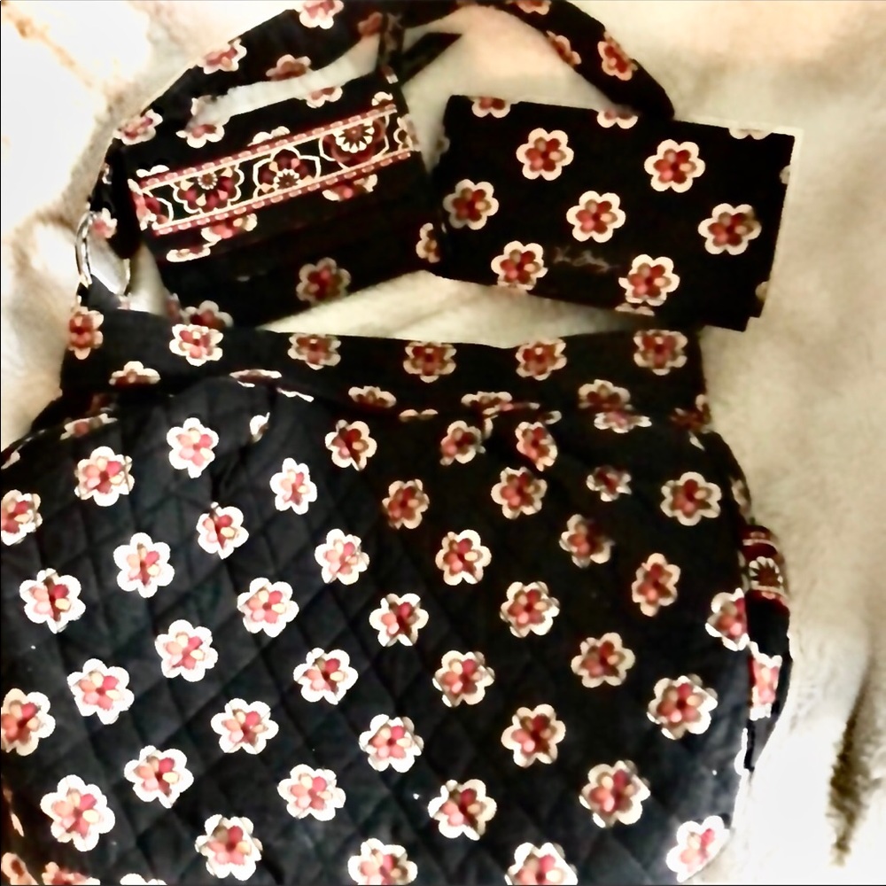 3 piece Vera Bradley, purse, wallet, check book
